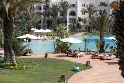 Территория отеля Palais des Roses 4*, Агадир, Марокко