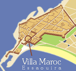 План местонахождения отеля-риада Villa Maroc
